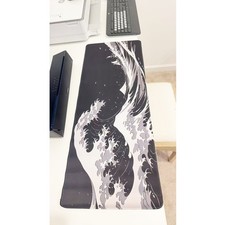 Aesthetic Monochrome Great Wave Large Mouse Pad 31
