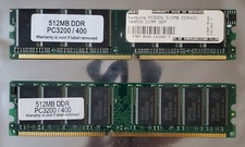 Samsung 512 MB DDR RAM 184-pin PC-3200U Desktop PC Memory Stick Module x2 picture