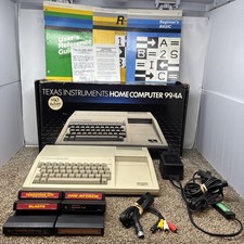 Texas Instruments TI-99/4A  Home Computer In Box TESTED W Cables And Games picture