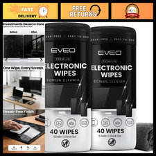 Streak-Free Electronic Screen Cleaner Wipes - 80 Pack for TV, Laptop, iPhone & M picture