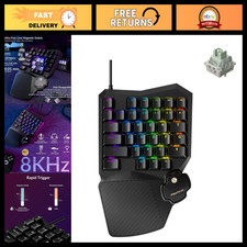 Wired One-Handed Gaming Keypad, 8K Response, Hall Effect Switches, RGB Lighting, picture