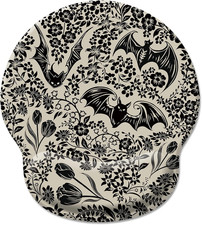 Goth Bat Floral Ergonomic Mouse Pad with Wrist Support Desk Decor picture