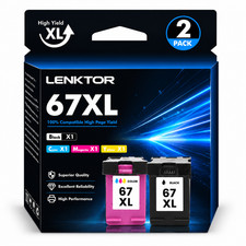 67XL 2PK 1Tri 1BK Ink Cartridge Fit DeskJet 2710 2720 2730 2750 2752 2755 4110 picture