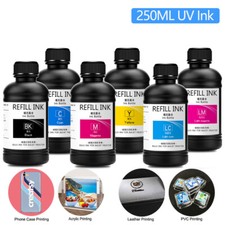 6x250ml LED UV Curing Ink For Epson 1390 1410 1500W L800 L805 R290 TX800 XP600 picture