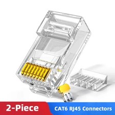 Cat6 RJ45 Connectors, Cat6 2-Piece RJ45 Ends, UTP 8P8C Ethernet Connector Plug picture
