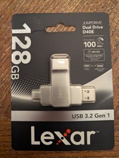 BRAND NEW Lexar JumpDrive D40E 128GB Flash -Dual Type-C & A Fast USB 3.2 130MB/s picture