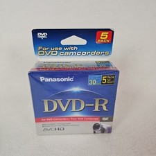Panasonic DVD R Camcorder Discs 30 Min 5 Pack AVCHD Recordable New Sealed picture