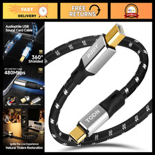 HiFi USB 2.0 B to USB C Cable, OFC Core, 6.5ft Printer Cable for DAC/Sound Card picture