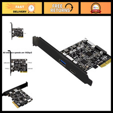 10Gbps PCIe USB 3.2 Gen 2 Hub Card 4-Port Adapter Type-A/C SATA Power UASP PC Ex picture