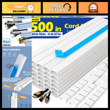 500in Cord Hider Kit - Paintable Cable Raceway for Wall-Mounted TVs, Wire Covers picture