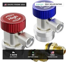 R134a Adapter,Adjustable R134a Quick Couplers Adapter,R134a Connector 1/4 Inch Q picture