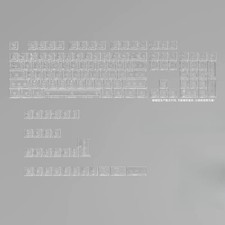 Carbon Fiber Keycaps Cherry Profile PC Transparent Side Print Set for MX picture