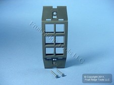 Leviton Quickport Slate Gray Acenti 1G 6-Port Polymer Wallplate Insert AC646-SLT picture
