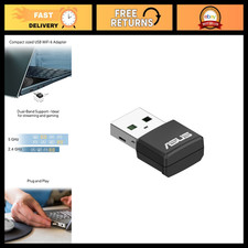 Dual-Band AX1800 WiFi 6 Nano USB Adapter, Plug & Play, WPA3 Security, 5GHz, Win picture