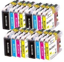16P XL Printer Ink Set +Chip fits Brother LC203 MFC J680DW J460DW J5320DW J480DW picture