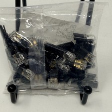 50x RJ45 Pass Through Connectors Cat5e Cat6 Modular Plugs 8P8C Gold Plated picture