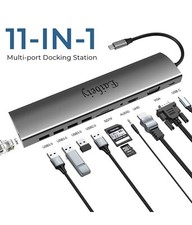 USB C Hub,11 in 1 USB C Docking Station with Gigabit Ethernet picture