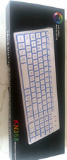 TAKE OUT KN368 Wireless Illuminated Rechargeable Keyboard White/Blue QWERTY EN picture
