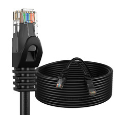 CAT5 Cat5e Ethernet Network Computer Patch Cable PC XBOX, PS3, PS4 Black lot picture
