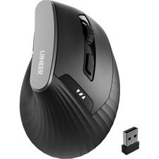 UINEER Ergonomic Vertical Mouse BLACK 2.4G Wireless Mouse, Rechargeable, 4-DPI picture