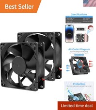 80mm 3.15inch 8025 12V DC High-Performance 2-Pin XH2.54 Cooling Fan for PC Po... picture