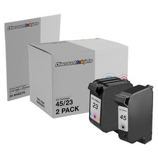 2PK BLACK COLOR Ink for HP 45/23 51645A C1823D PhotoSmart P1000 1000 P1000x 1100 picture