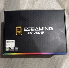 ESGAMING 750W Power Supply 80 PLUS Gold Full Modular ARGB ATX PSU ES-RGB750W picture