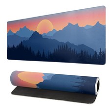 Japanese Mountain Landscape Gaming Mouse Pad Extended Large Mousepad with Non... picture