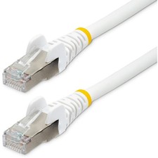 StarTech 35ft CAT6a Ethernet Cable, White Low Smoke Zero Halogen (LSZH) 10 GbE picture