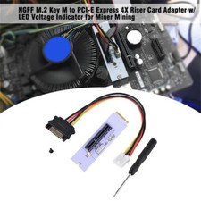 NGFF M2 to PCI-e 4X 1X Slot Riser Card M Key SSD Port to PCIE Adapter 2Pcs /Set picture