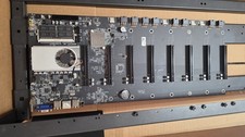 BTC-T37 GPU Mining Motherboard 8GPU PCI-E 16X DDR3 w CPU 8GB ram Open Rack picture