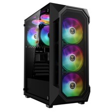 GAMDIAS ATX Mid Tower Gaming Computer PC Case Tempered Glass, Builtin 4X 120m... picture