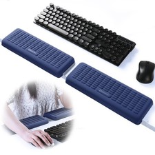 2 PCS 11.8x3.9 Inch Navy LShaped Desk Edge Wrist Elbow Rest Memory Foam Pad picture