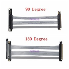 PCIE 4.0 Extension Cable, 16x Shielded High Speed GPU Riser Cable- 90/180 Degree picture