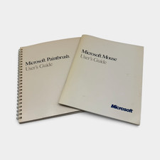 Vintage Microsoft Mouse & Paintbrush User's Guide Manuals IBM PC picture