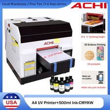 ACHI A4 UV Printer Epson L800 DTG Printer For Metal Glass Wood Phone Case 【US】 picture