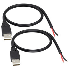 18AWG USB 2.0 Male Plug to 2Pin Bare Cable USB a Male Plug to 2Pin Bare Wire Pig picture