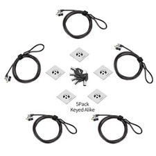 Laptop Cable Lock 5Pack 5Keys 6.7Ft Keyed Alike Compatible for Laptops Tablet TV picture