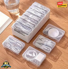 Cable Organizer Box Set Plastic Cord Storage for Office Home Device Management picture