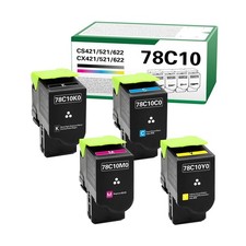 78C10 CS421 CS521 High Yield Toner Cartridge Compatible for Lexmark CS421 CS5... picture