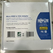 Tripp-Lite Micro HDMI M To VGA Adapter Black 9