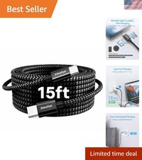 15ft USB C Cable Fast Charging 60W, Long USBC to USB-C Charge Cord 15 Foot Type picture