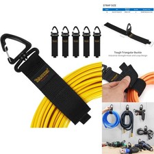 6 Pack Heavy Duty Extension Cord Organizer Storage Straps Hook Loop Cable Hanger picture