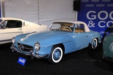 Cars 1957 mercedes benz 190 Desk Mat Stitched picture