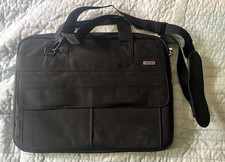 LANDICI 17 17.3 Inch Laptop Bag Briefcase Messenger Shoulder Strap Black Slim picture