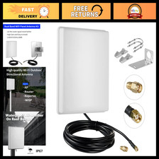 Long-Range 15dBi Dual Band WiFi Antenna 2.4GHz 5GHz with 10Ft Cable for Router & picture