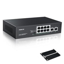 Port Full Gigabit PoE+ Switch with Rack Mount Ears, with 2 Gigabit Uplink 8 picture