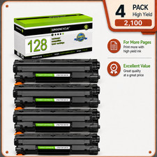 GREENCYCLE 4PK C128 Toner For Canon L100 D530 D550 MF4412 MF4450 MF4550d MF4770n picture