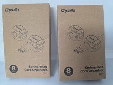 Chfeila Cord Organizer: Dual Spring & Clasp Cable Clips Black 16 Pack. E picture