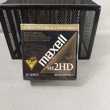 Maxell MF2HD High Density Floppy Disks 10 Pack Factory Sealed New Old Stock Item picture